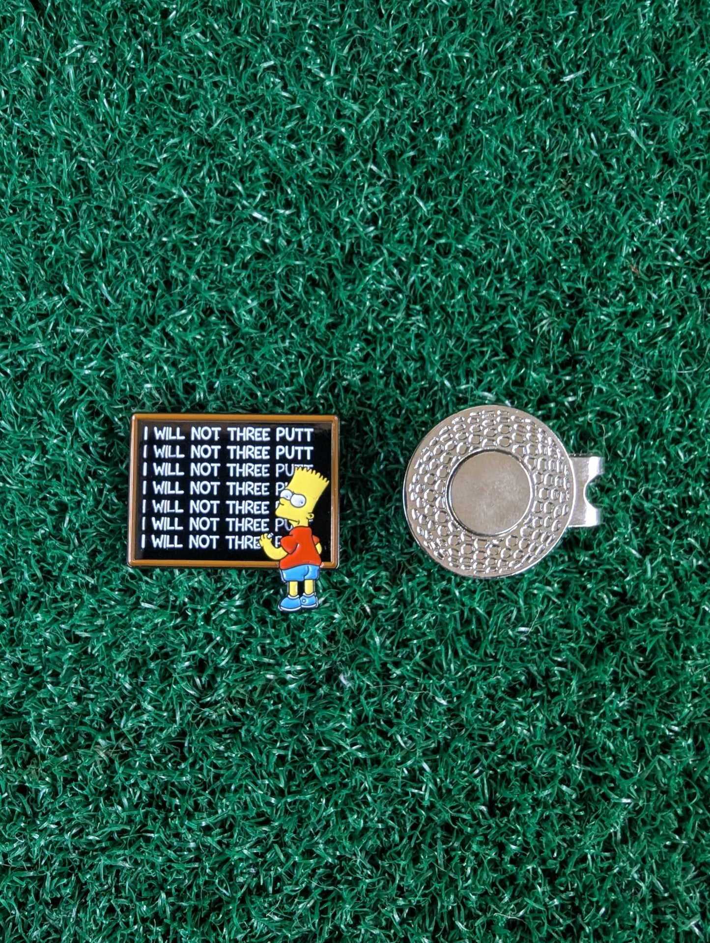 Bart Inspired NO-3PUTT Golf Ball Marker