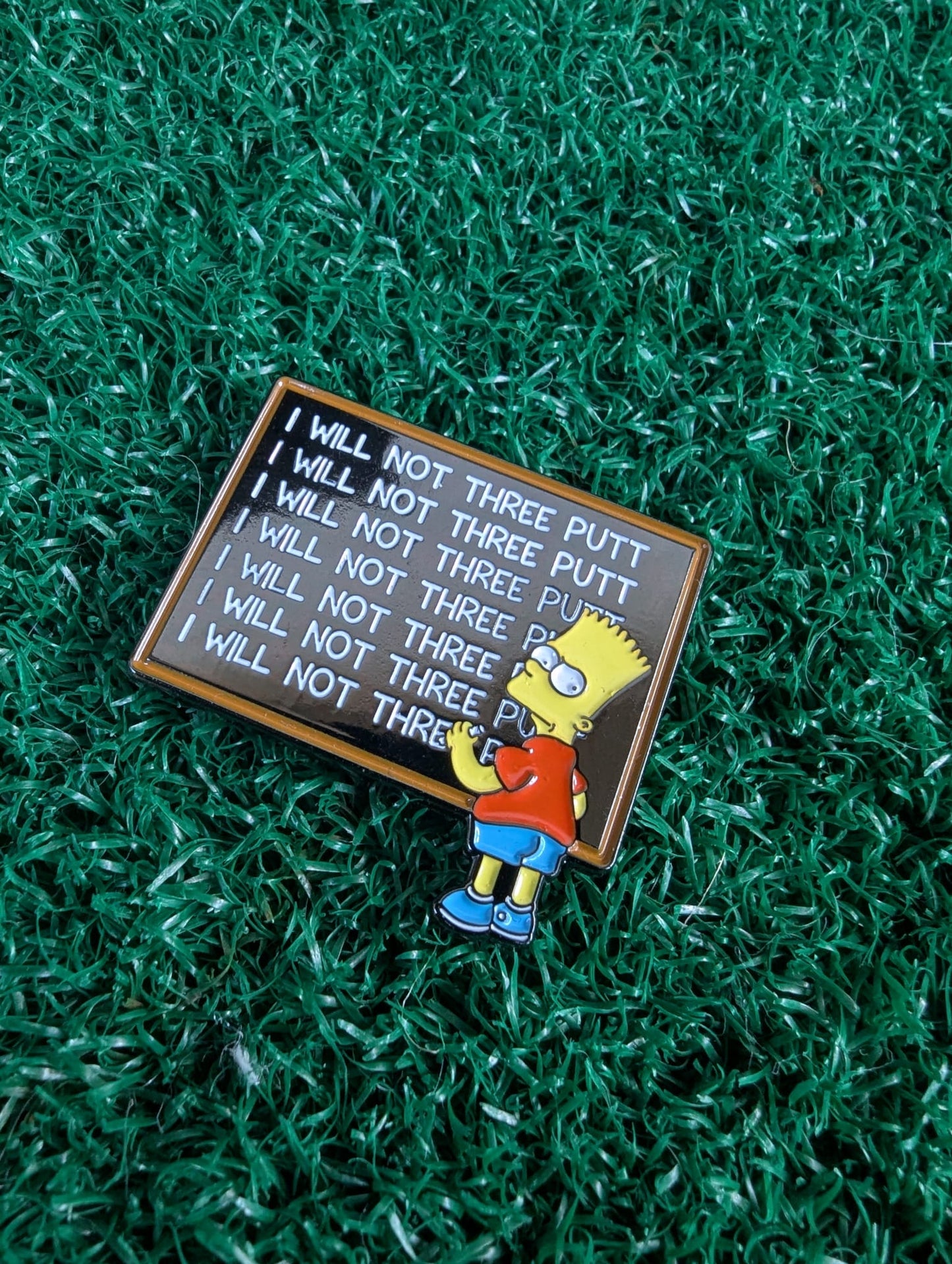 Bart Inspired NO-3PUTT Golf Ball Marker