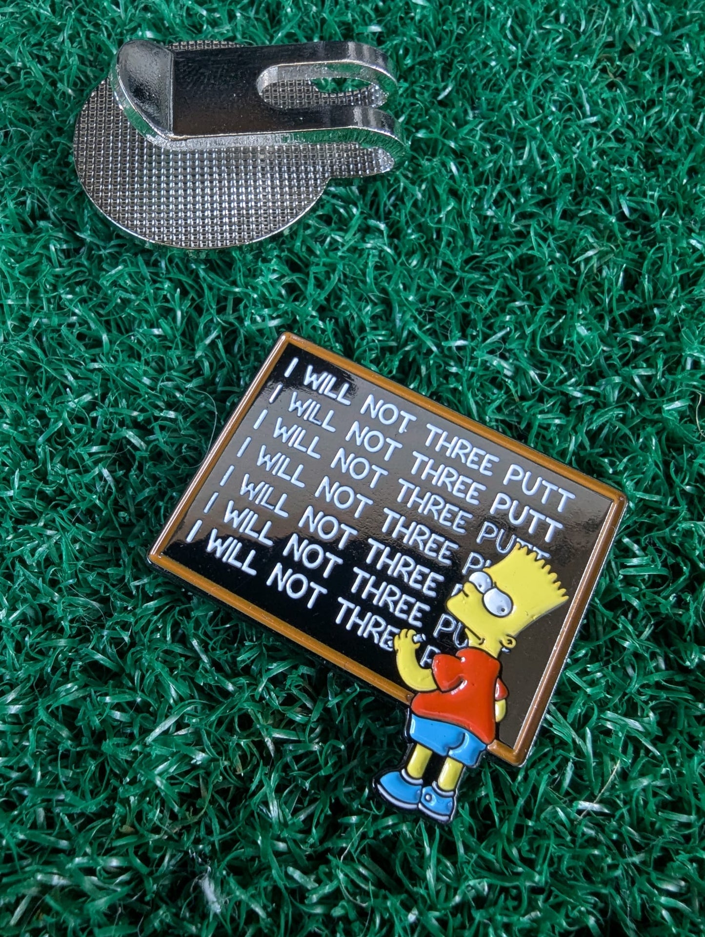 Bart Inspired NO-3PUTT Golf Ball Marker
