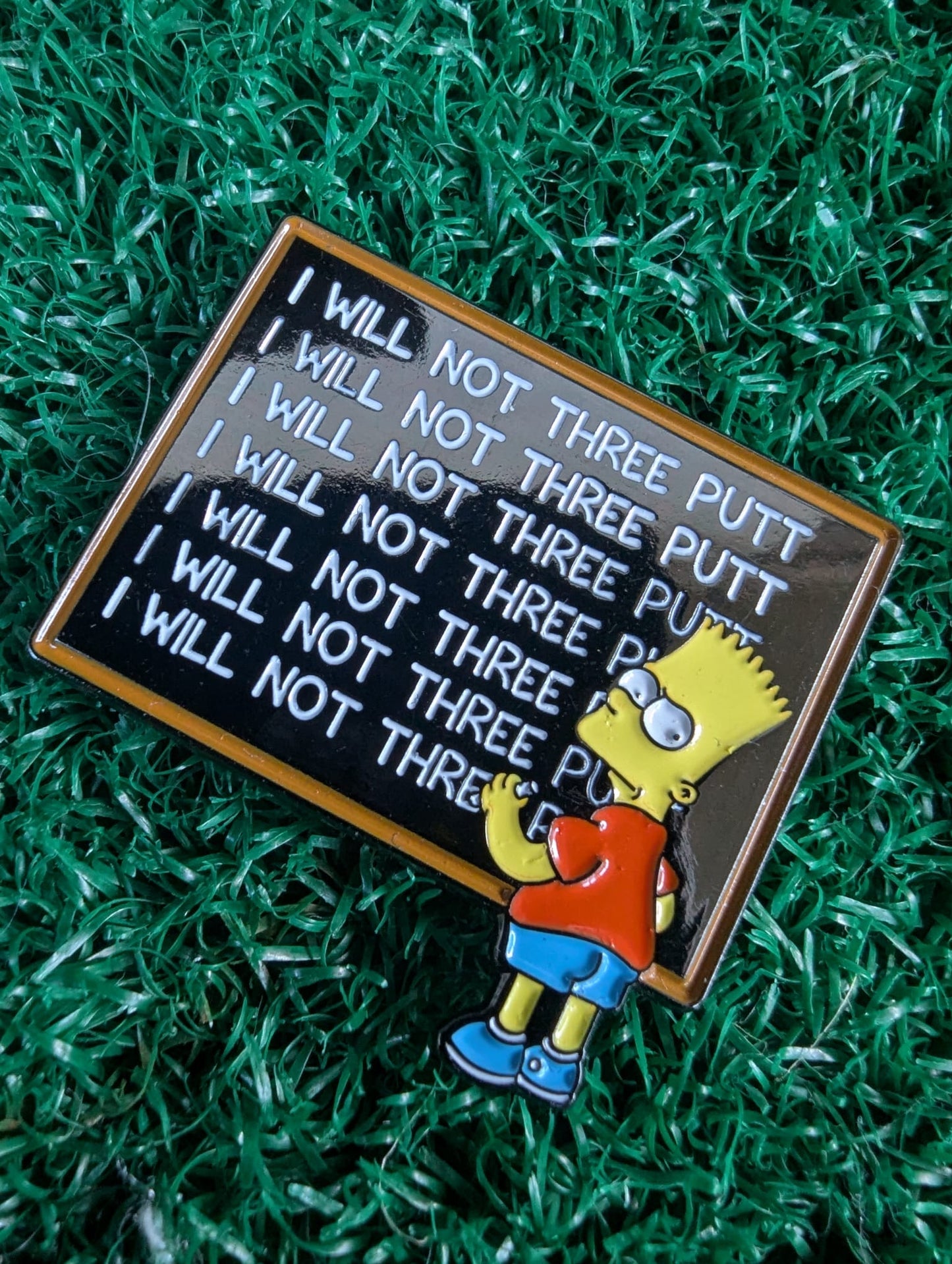 Bart Inspired NO-3PUTT Golf Ball Marker