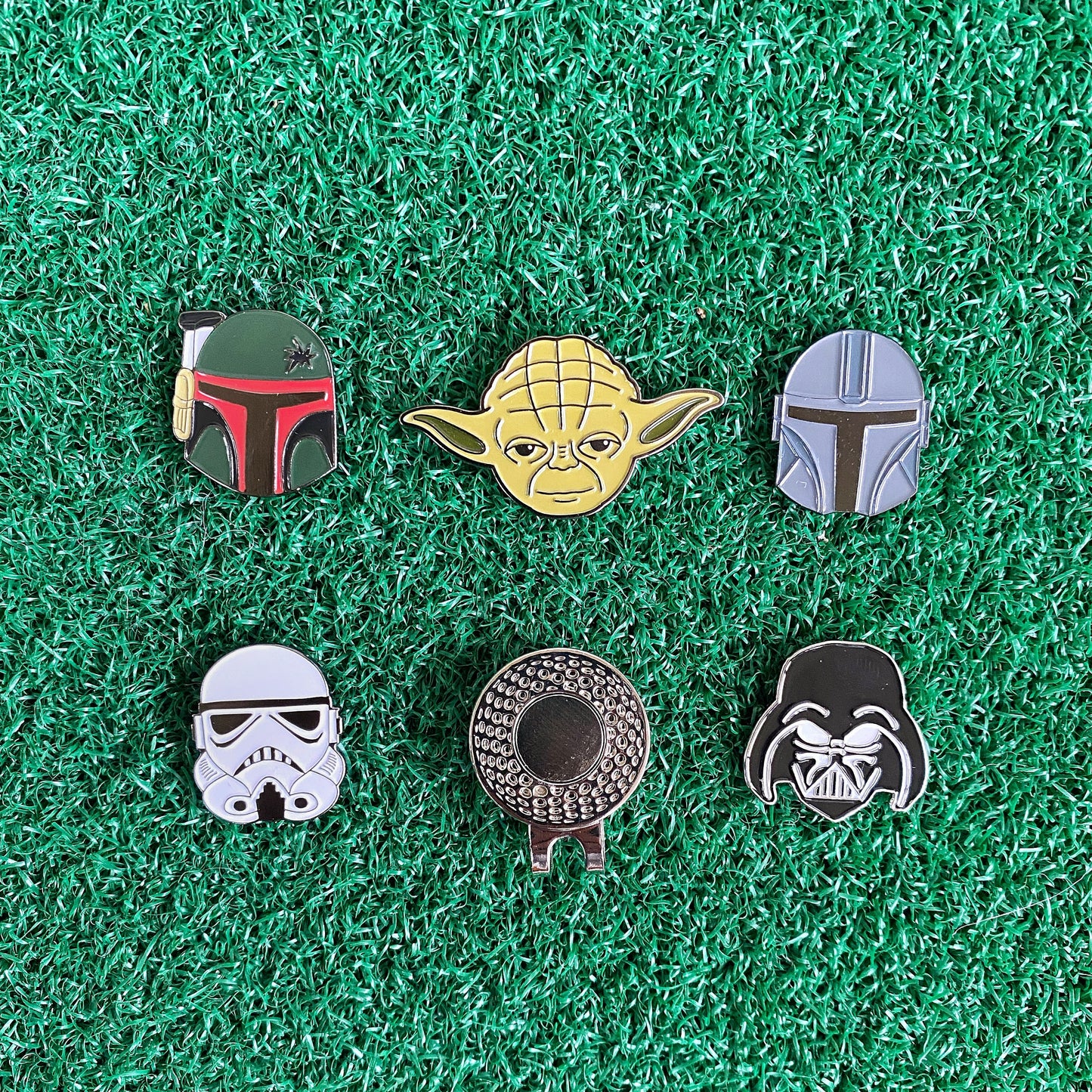 Galaxy Fighting Golf Ball Markers Set with Hat Clip | Golf Accessory | Boyfriend Husband Bachelor Party Groomsmen Golf Gifts