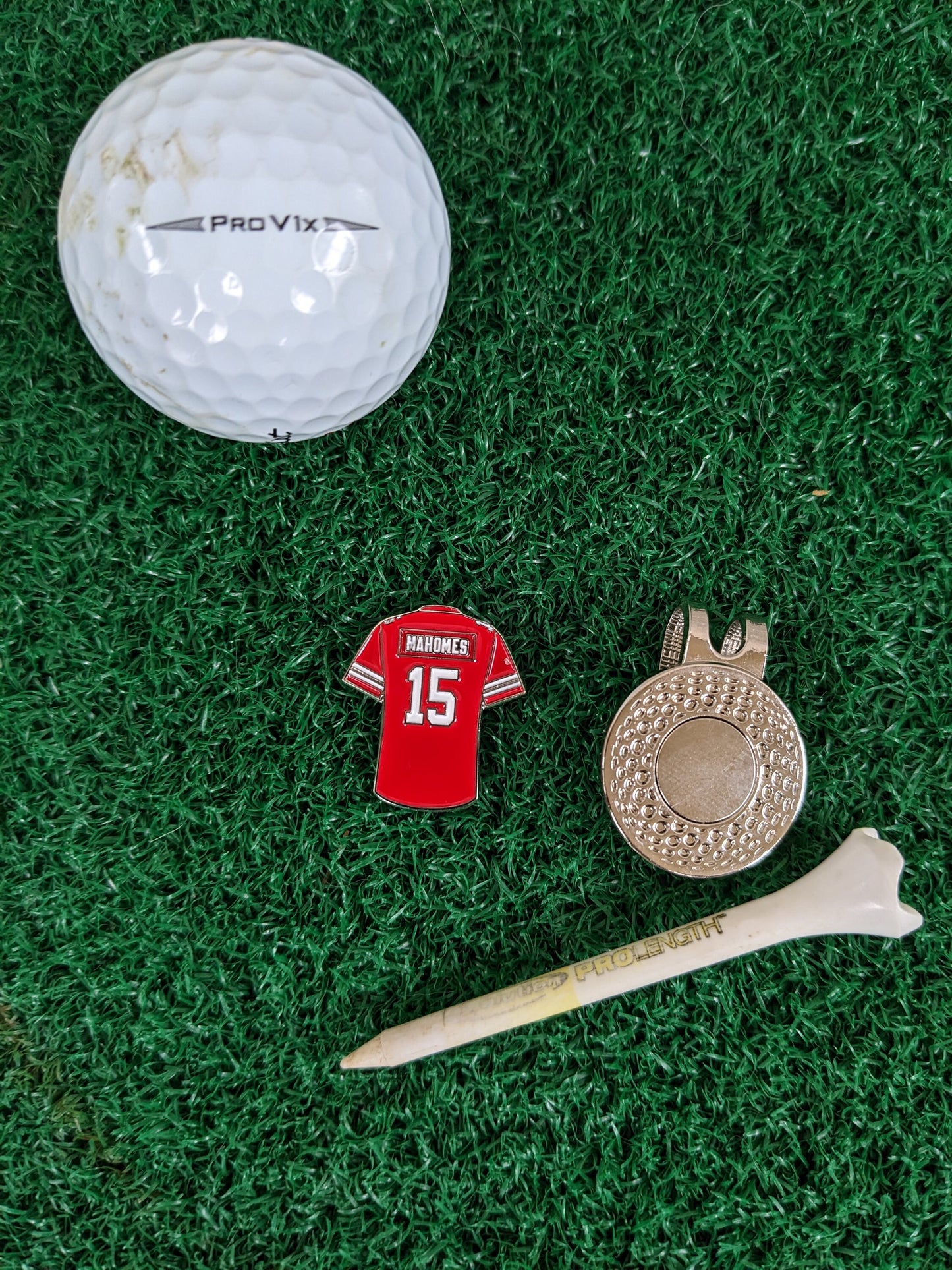 Mahomes #15 Chiefs Jersey Inspired Golf Ball Marker | 2PM | Golf Accessory | Boyfriend Husband Bachelor Party Groomsmen Golf Gifts