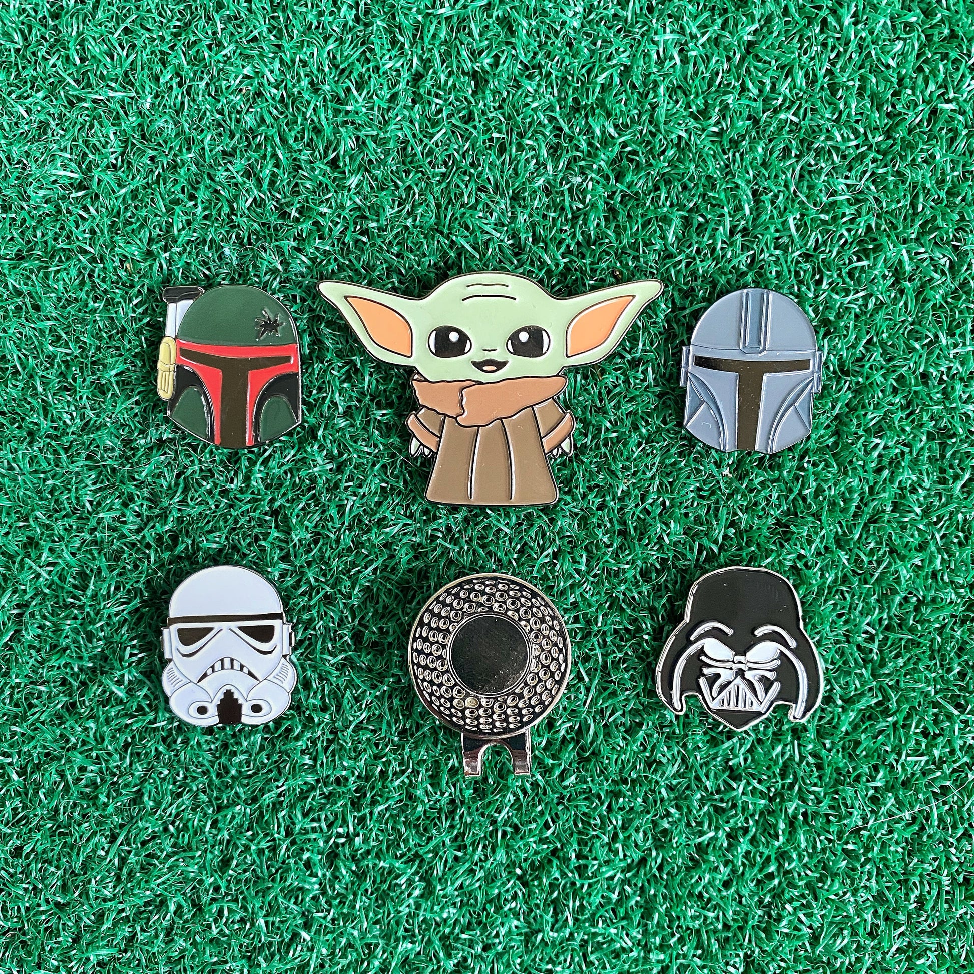 Galaxy Fighting Golf Ball Markers Set with Hat Clip | Golf Accessory | Boyfriend Husband Bachelor Party Groomsmen Golf Gifts