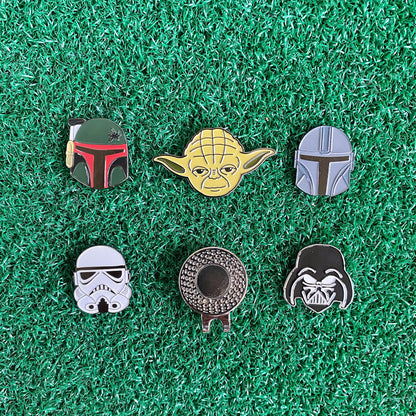 Galaxy Fighting Golf Ball Markers Set with Hat Clip | Golf Accessory | Boyfriend Husband Bachelor Party Groomsmen Golf Gifts