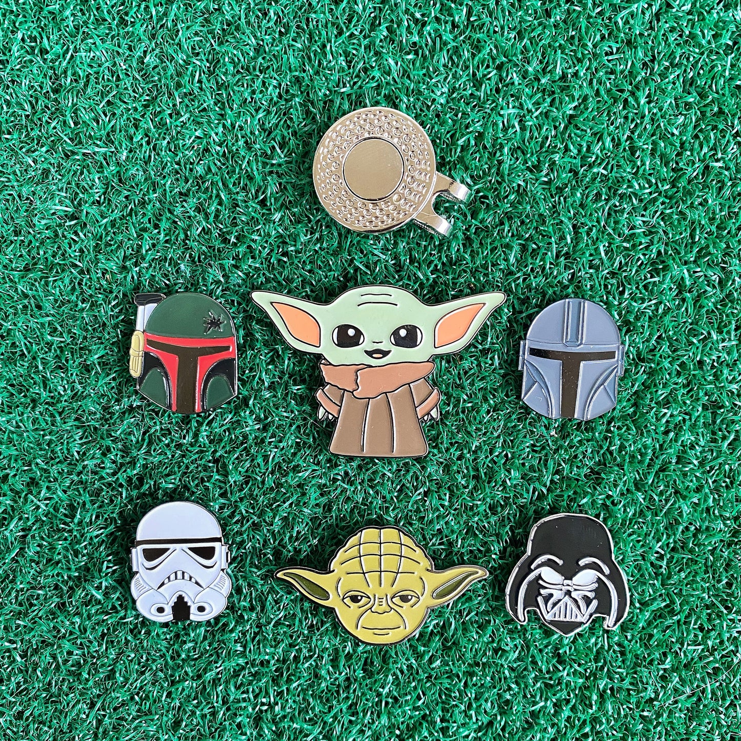 Galaxy Fighting Golf Ball Markers Set with Hat Clip | Golf Accessory | Boyfriend Husband Bachelor Party Groomsmen Golf Gifts