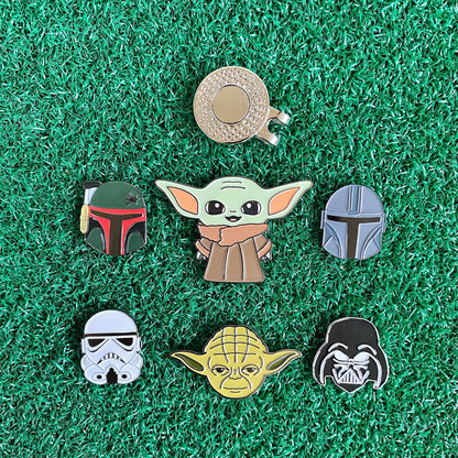 Galaxy Fighting Golf Ball Markers Set with Hat Clip | Golf Accessory | Boyfriend Husband Bachelor Party Groomsmen Golf Gifts