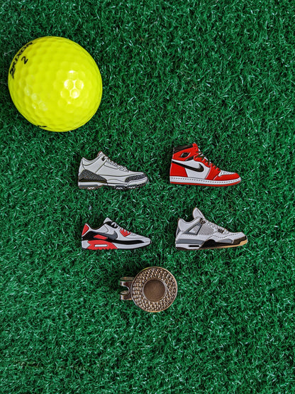 Sneaker ChicagoMax Inspired Golf Ball Markers 4 Pack Set | Golf Accessory | Boyfriend Husband Bachelor Party Groomsmen Golf Gifts