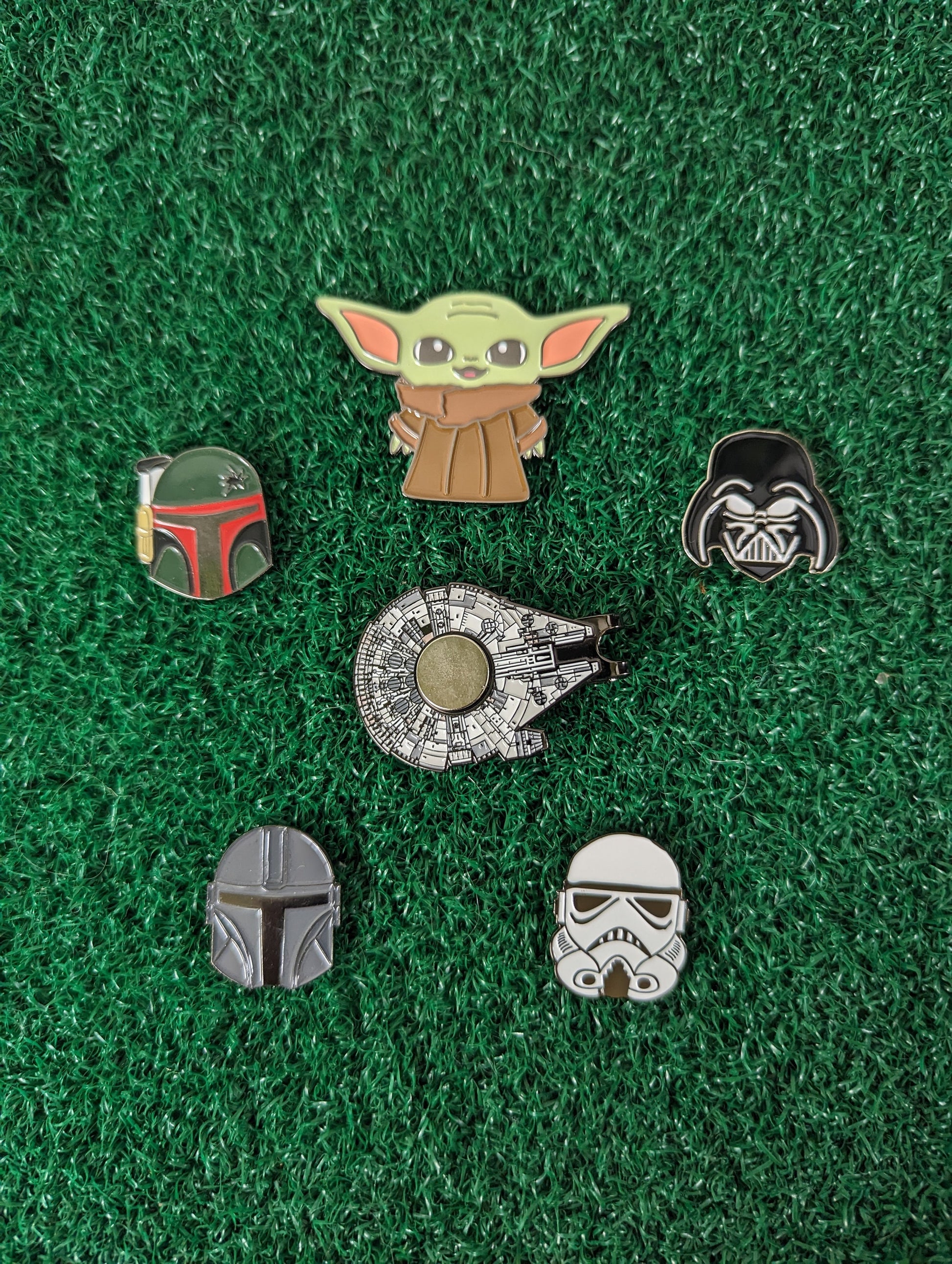 Galaxy Fighting Golf Ball Markers Set with Hat Clip | Golf Accessory | Boyfriend Husband Bachelor Party Groomsmen Golf Gifts